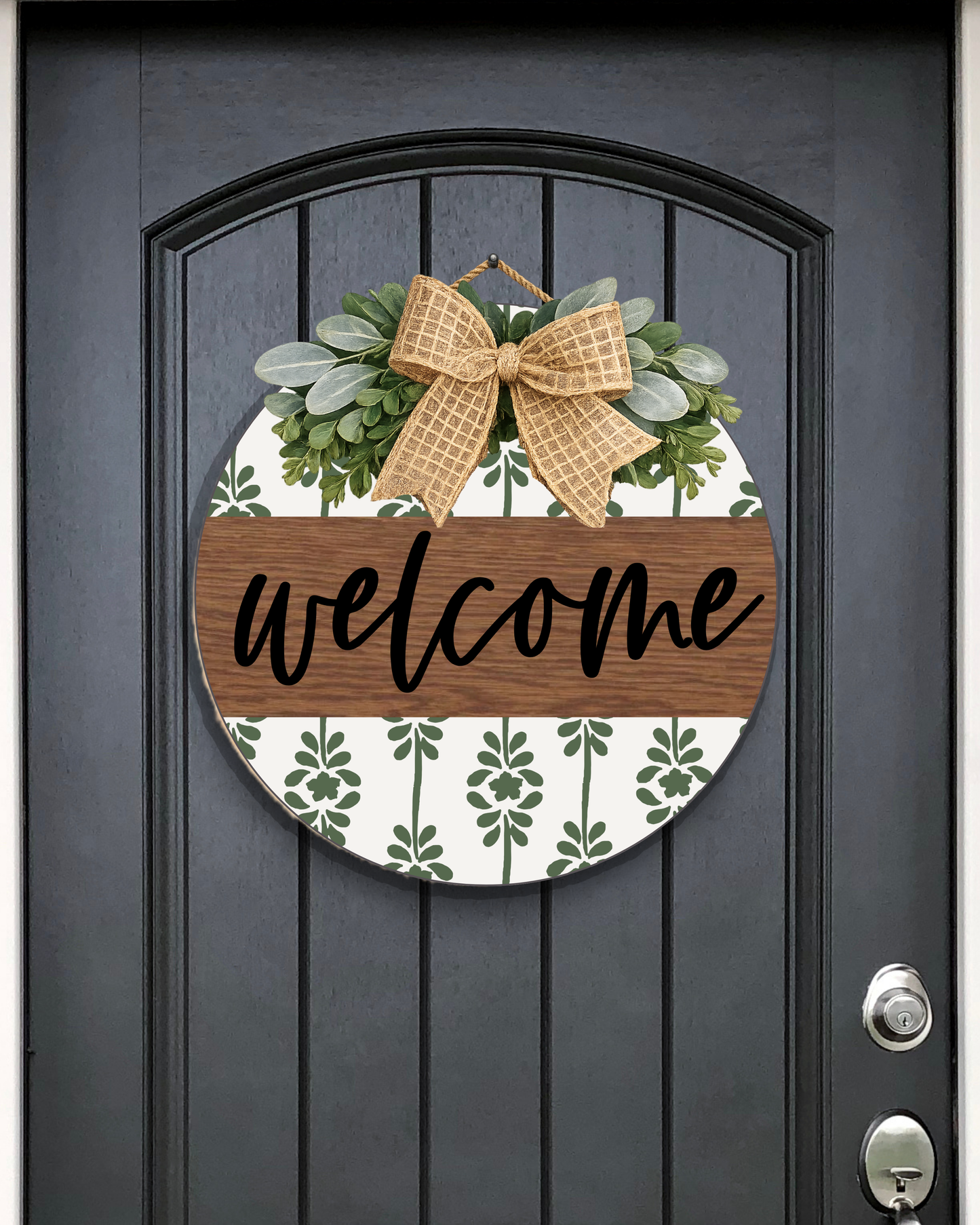 Welcome Floral Door Hanger