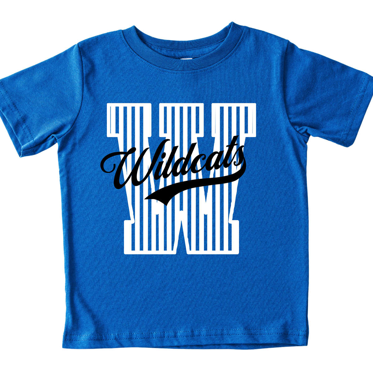 Striped W Wildcats- Royal