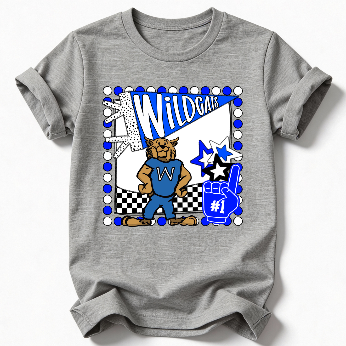 Wildcats Preppy- Grey