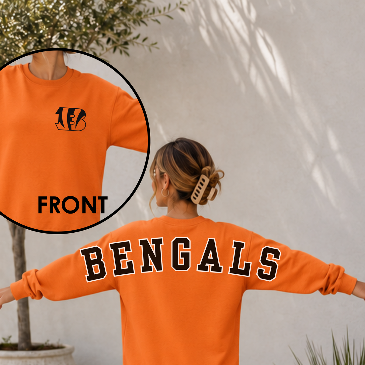 Cincinnati Crew Back- Orange