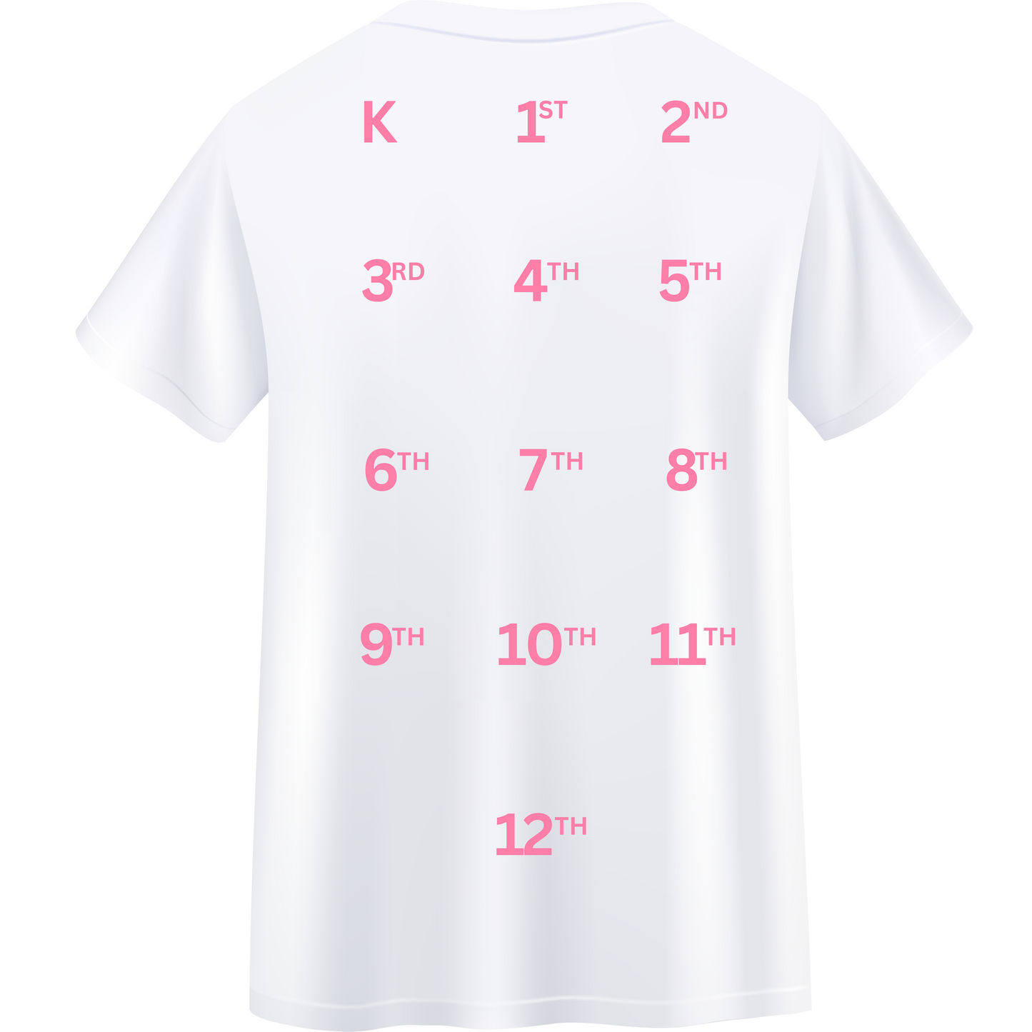 Handprint Graduation Tee-Pink & Navy