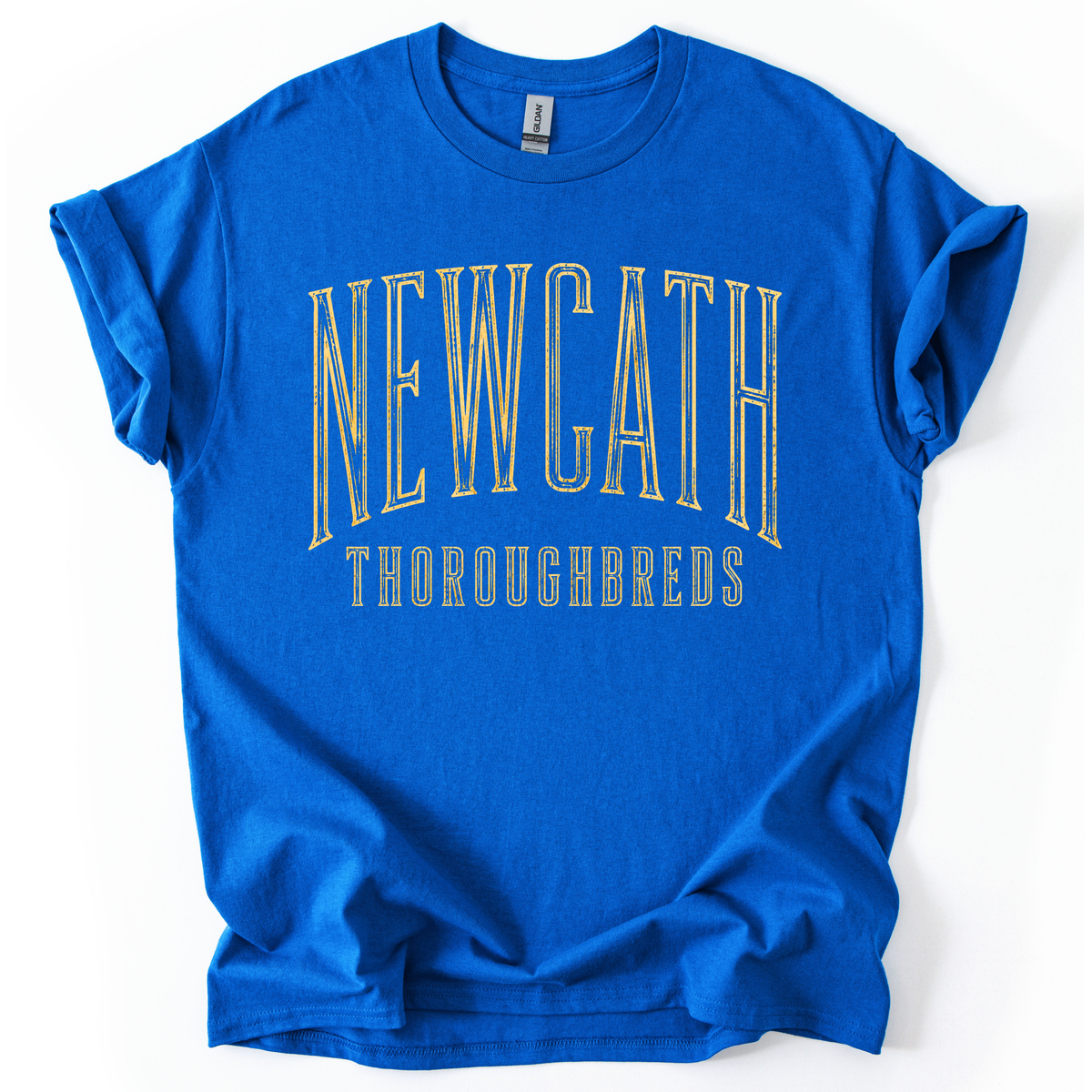 Newcath Thoroughbreds Arched Distressed Royal T-shirt