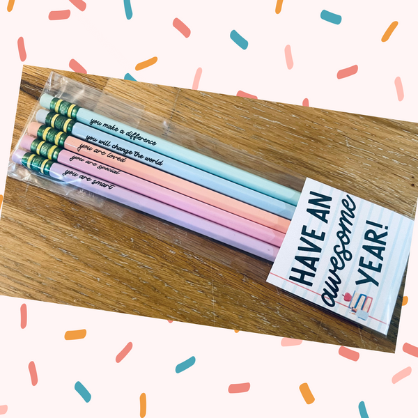 Inspirational Pastel Laser Engraved Pencils