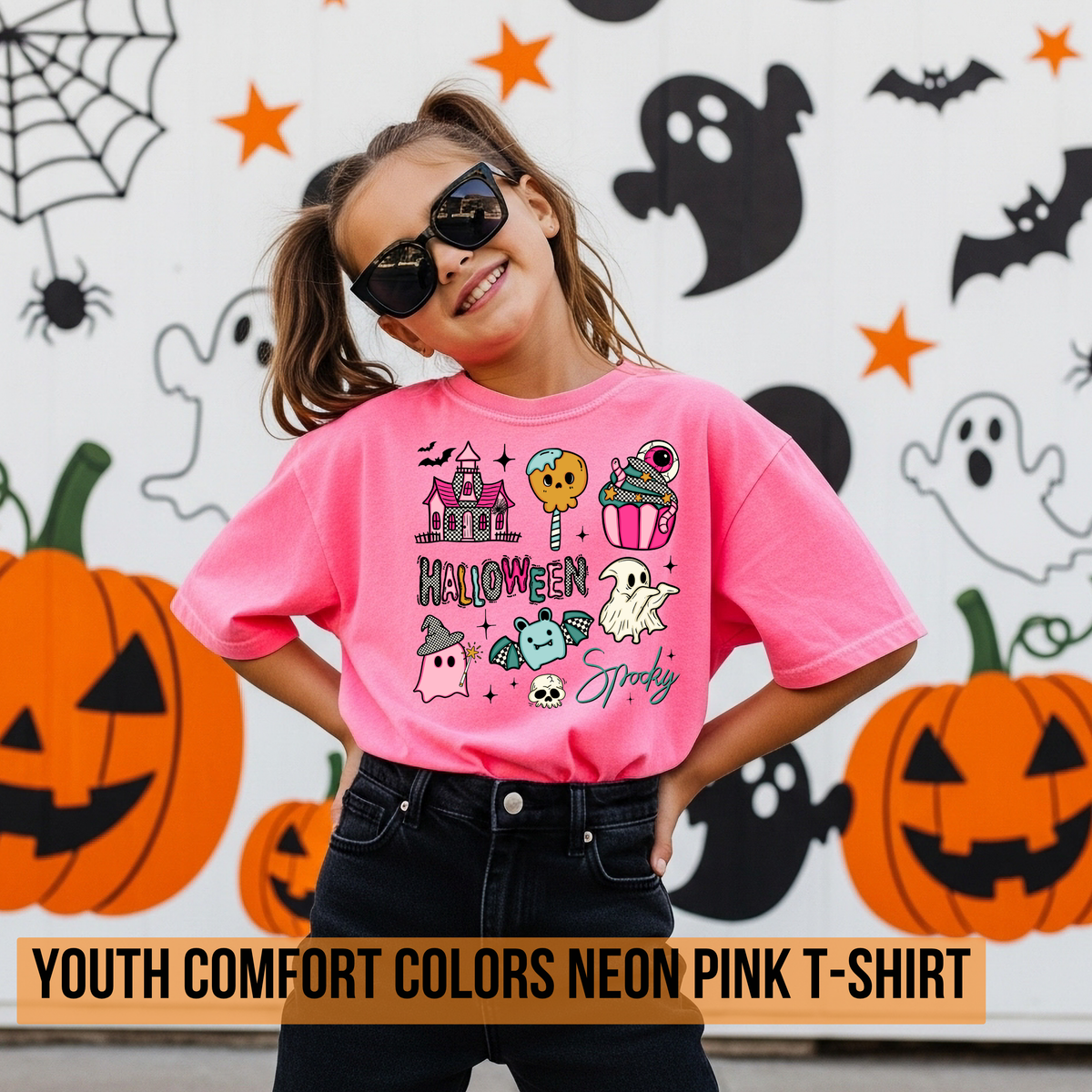 Neon Spooky Neon Pink- Youth