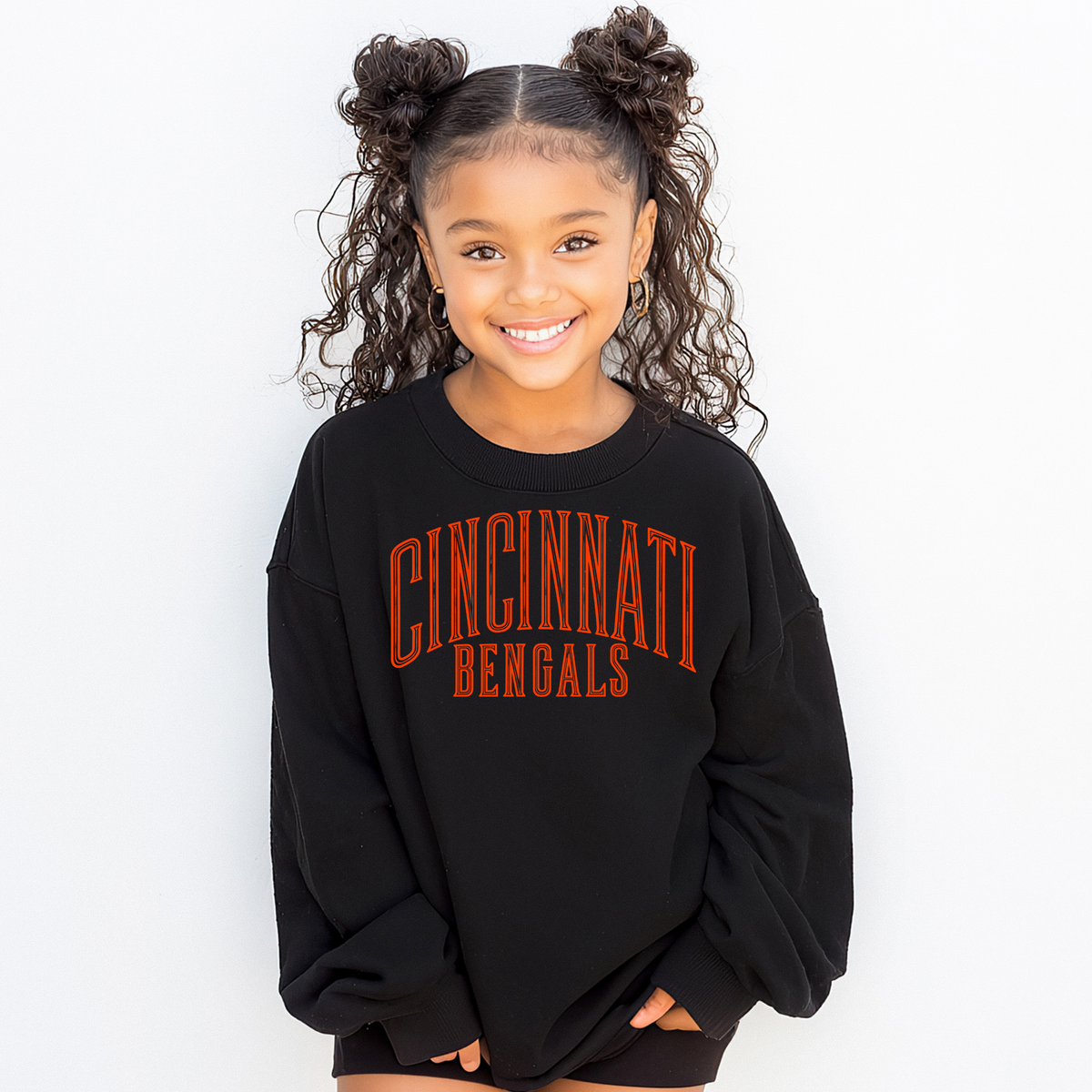 Cincinnati Arched Distressed-Youth Black