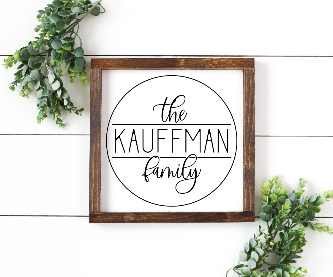 Family Last Name Circle