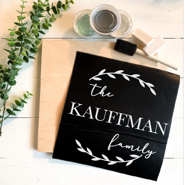 Diy Kit-Family Name Wreath