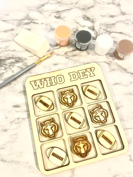Bengals DIY Tic Tac Toe Board