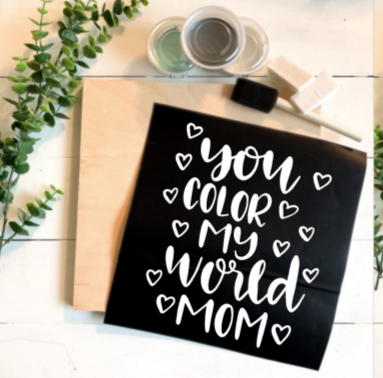 Diy Kit- You color my world mom