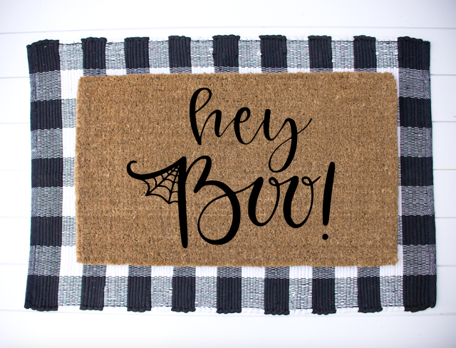 Hey Boo Welcome Mat