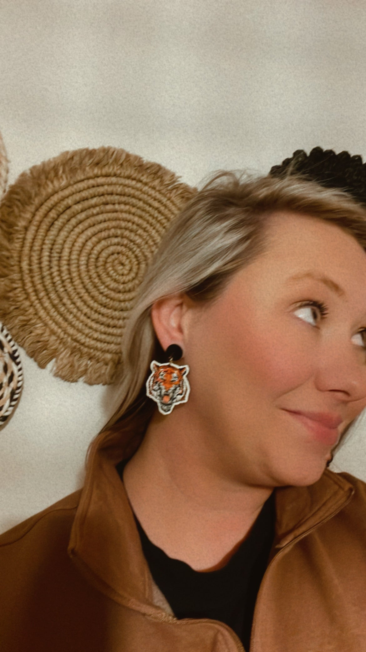 Tiger Dangle Earrings