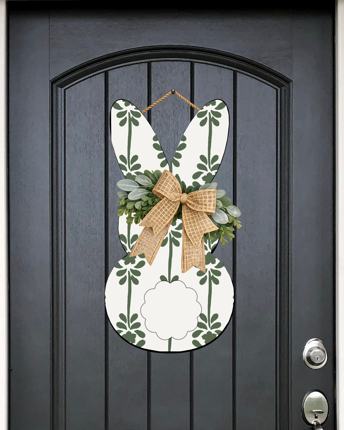 Bunny Floral Door Hanger