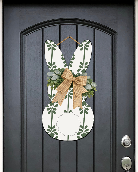 Bunny Floral Door Hanger