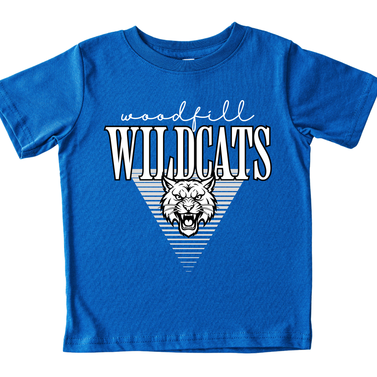 Wildcats Triangle Striped- Royal
