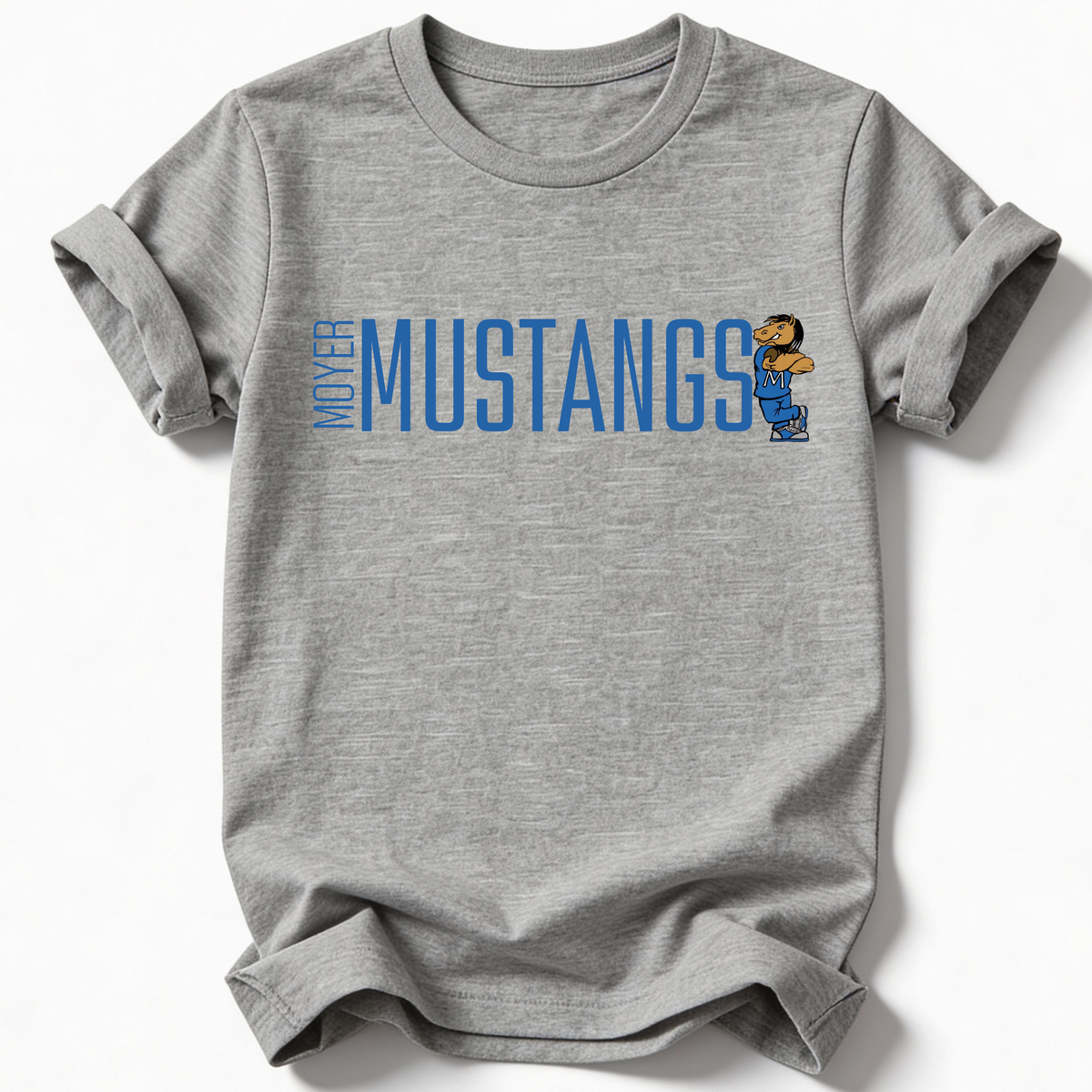 Moyer Mustangs Mascot- Gray