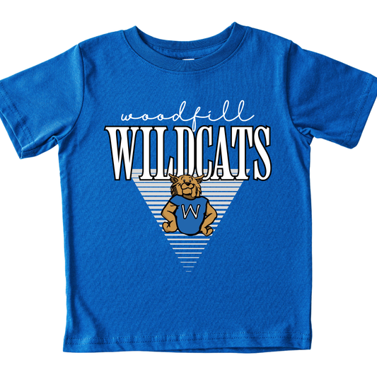 Wildcats Triangle Striped- Royal
