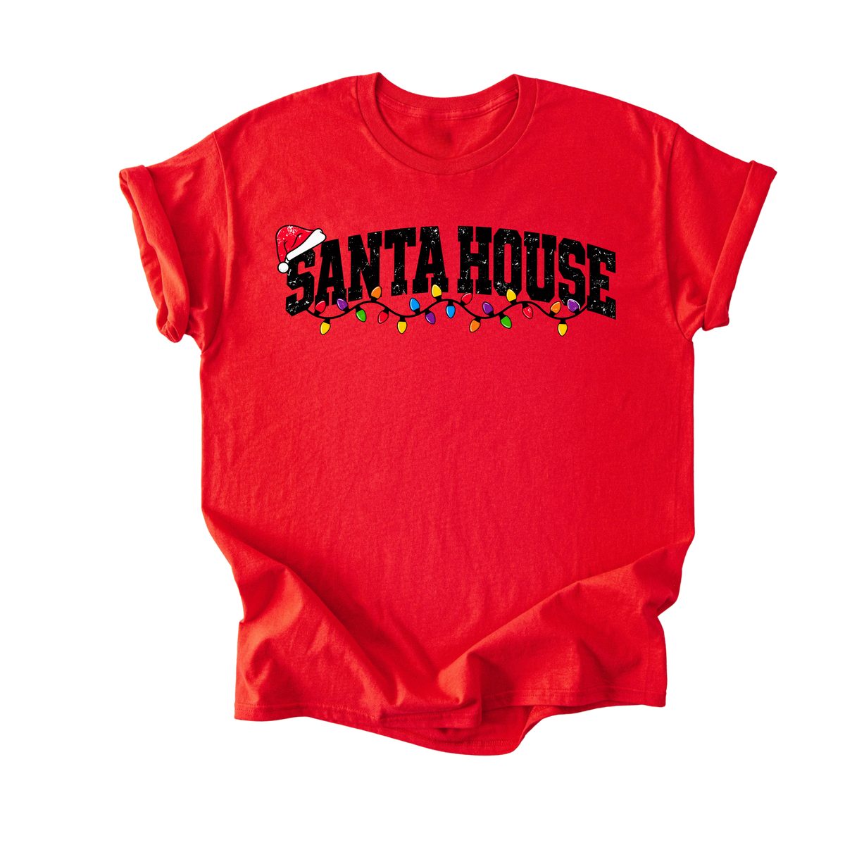 Santa House- Arched Santa House T-Shirt