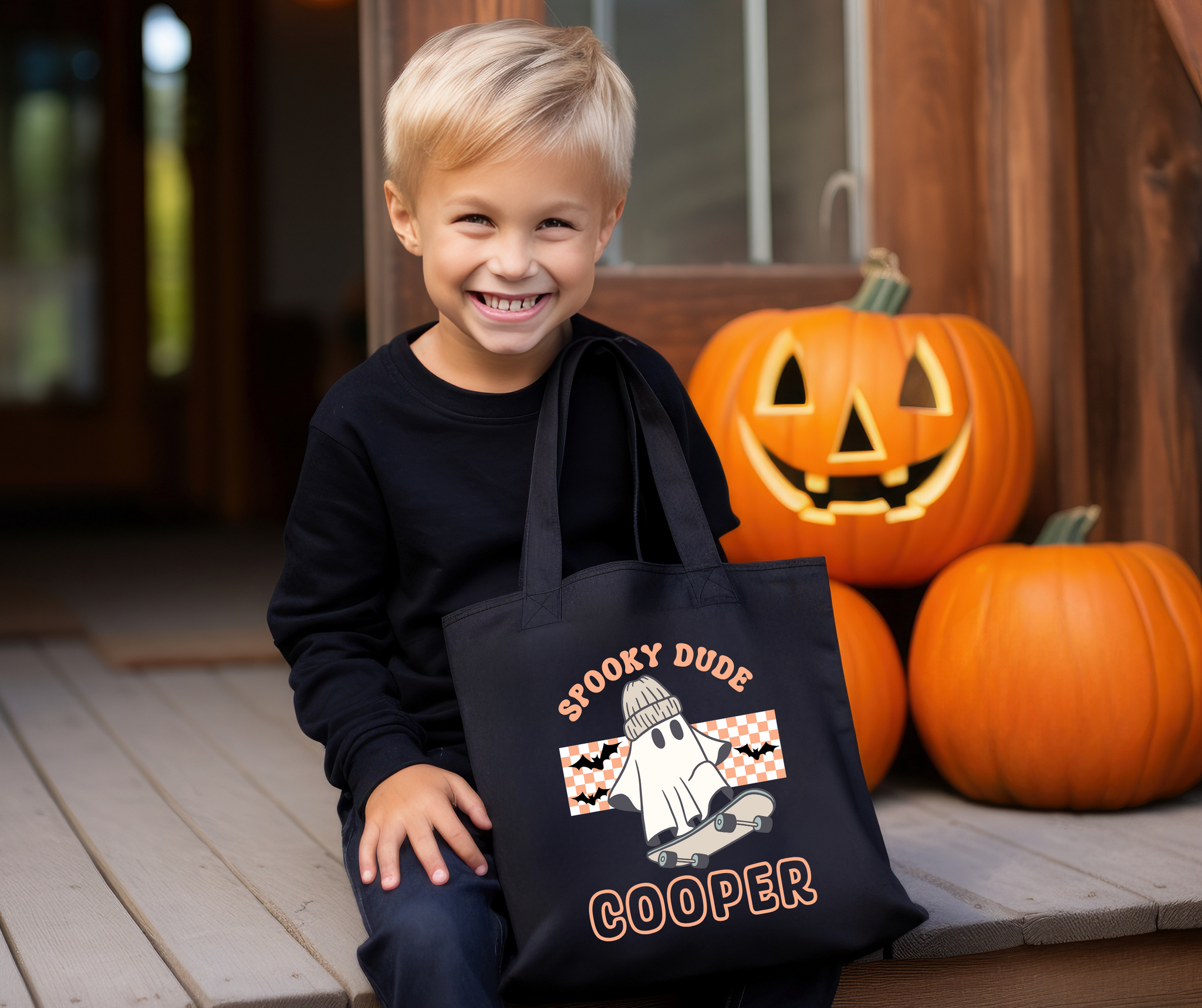 Spooky Dude Ghost Trick-or-Treat Bag