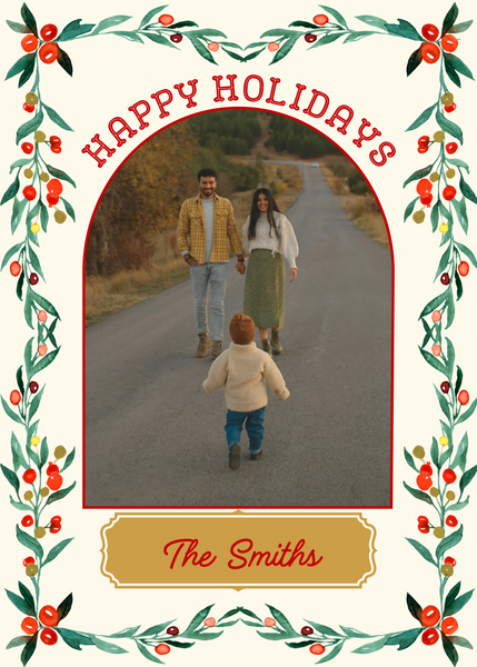 Happy Holidays Berry Garland-Digital Download