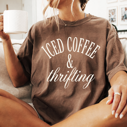 Iced Coffee & Thrifting T-shirt or Crewneck