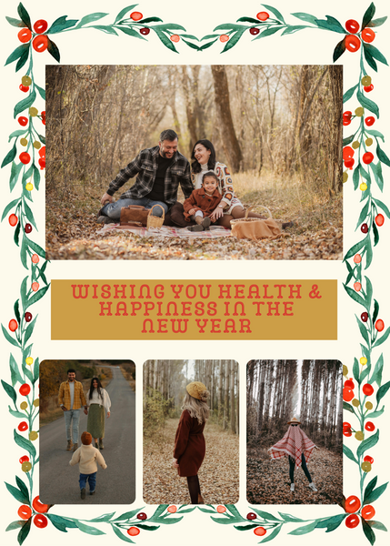 Happy Holidays Berry Garland-Digital Download