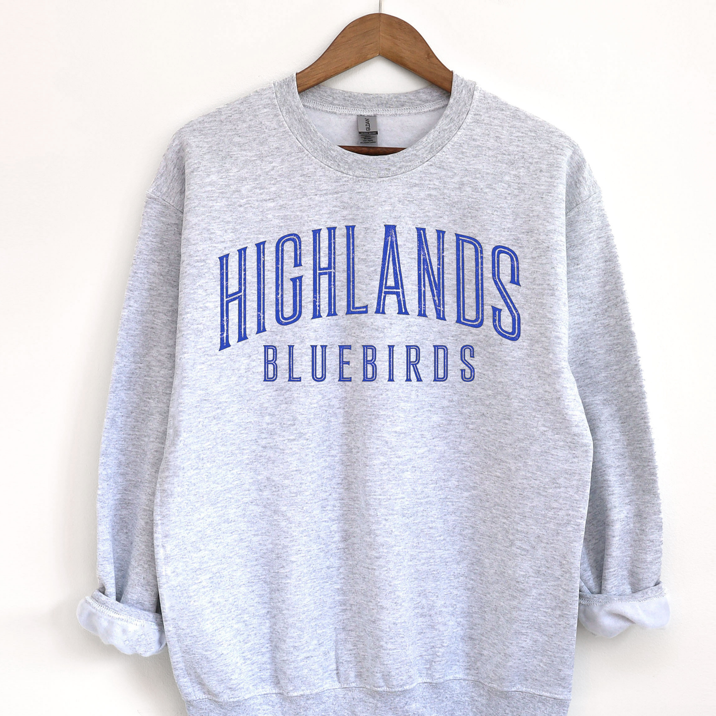 Highlands Bluebirds Arched Distressed - Ash