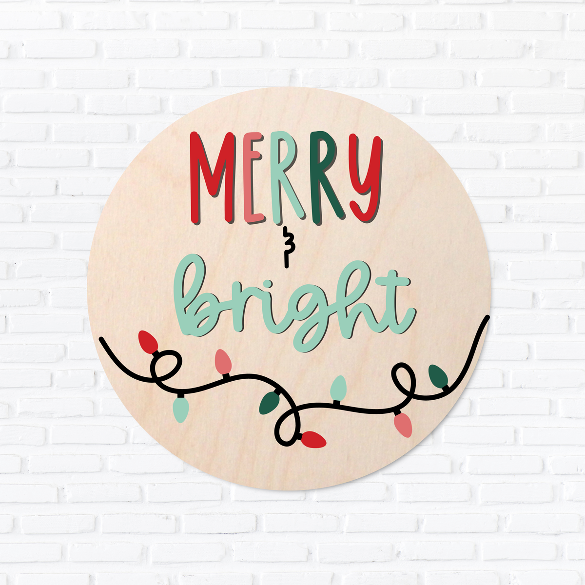 Merry & Bright Door Hanger