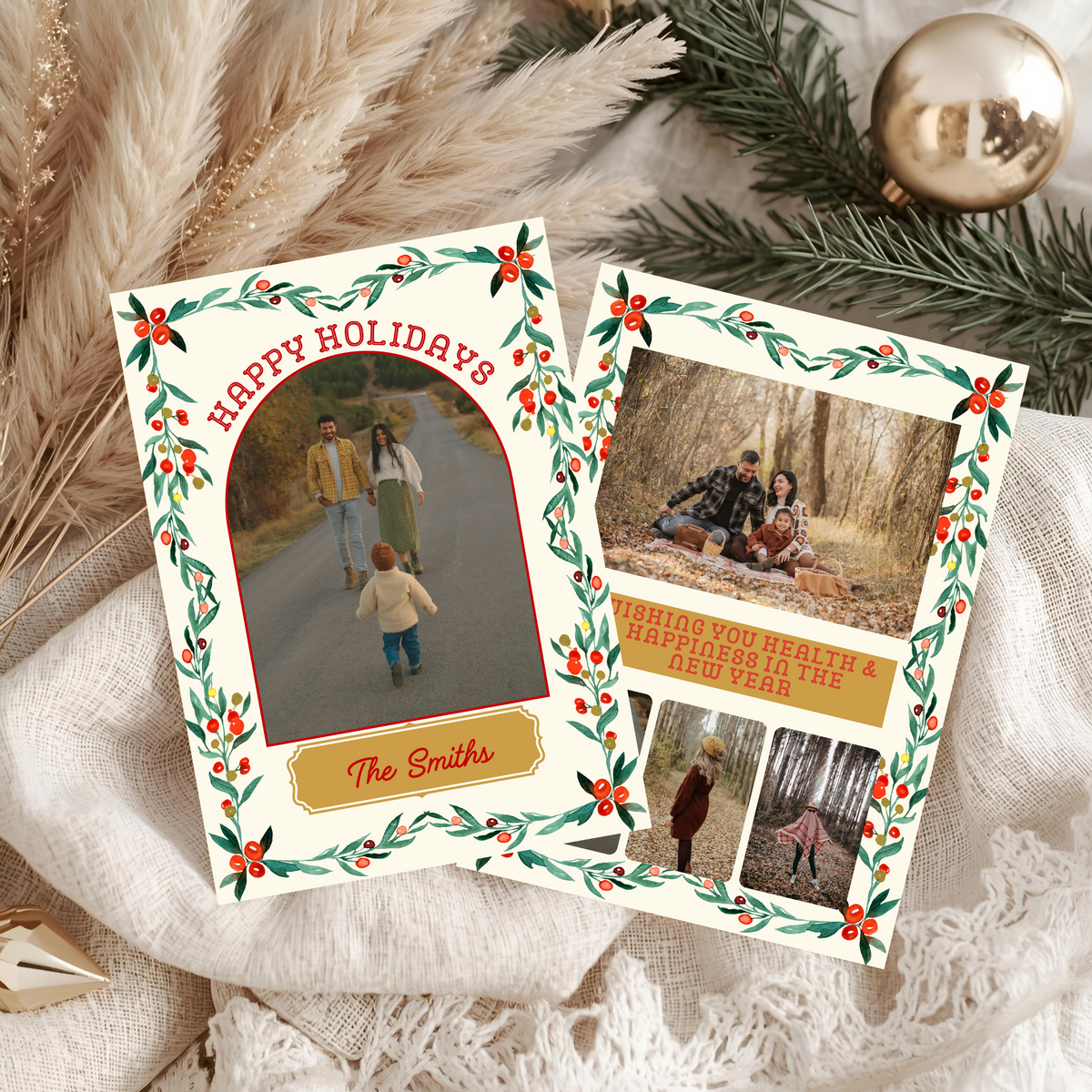 Happy Holidays Berry Garland-Digital Download