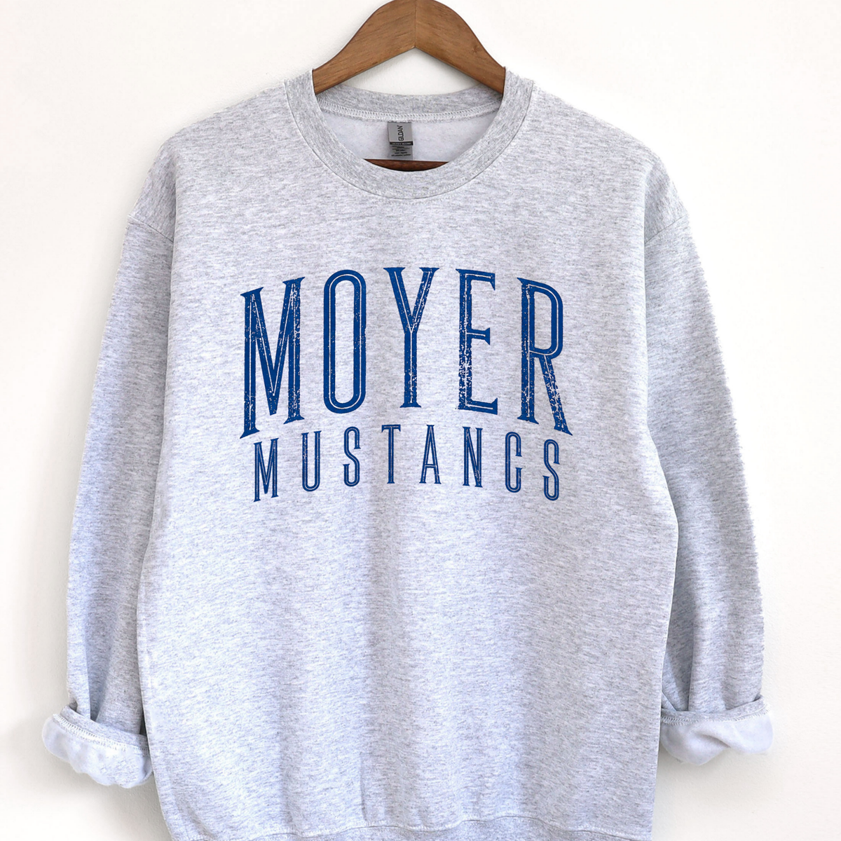 Moyer Mustangs Arched Distressed- ASH