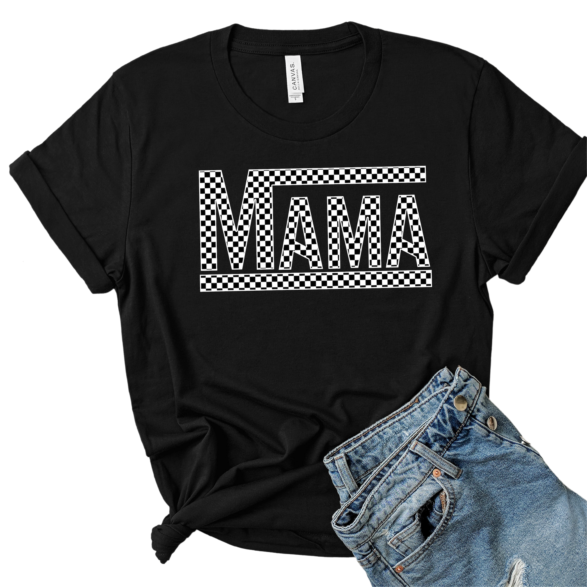 Mama Checkered T-shirt