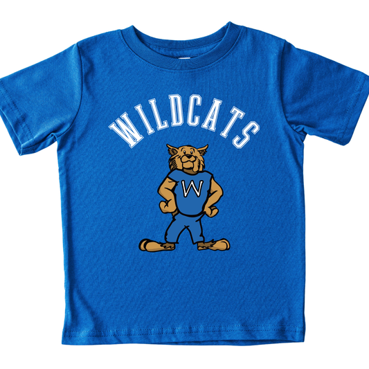 Wildcats Mascot Arched- Royal