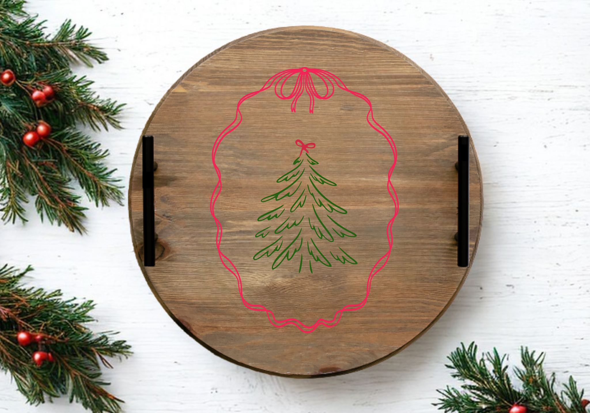 St. Mary's- Round Christmas Tree Tray