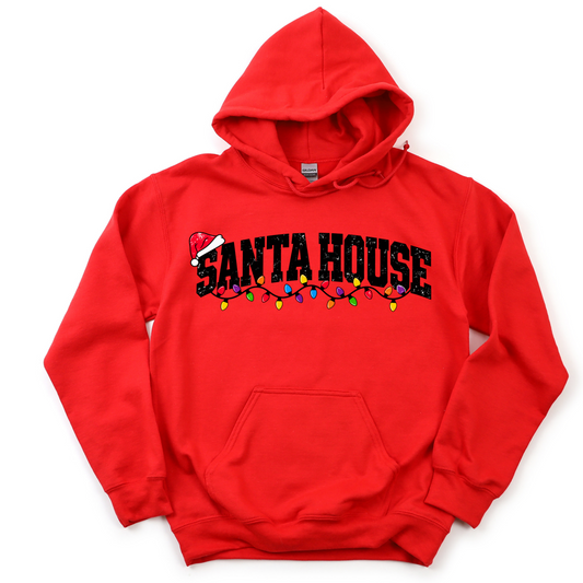 Santa House- Arched Hoodie