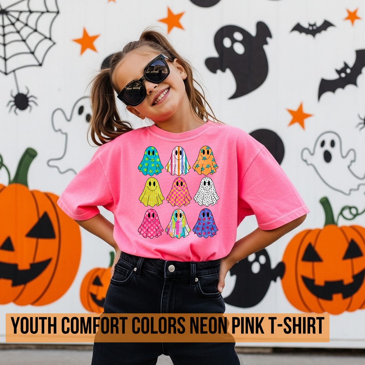 Pattern Ghost Neon Pink- Youth