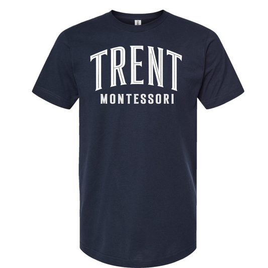 Trent Montessori Arched Distressed Navy T-Shirt/Sweatshirt