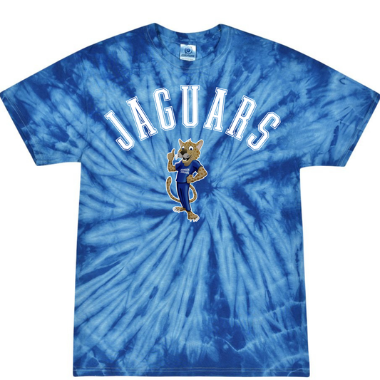 Jaguars Mascot Arched- Tie Dye