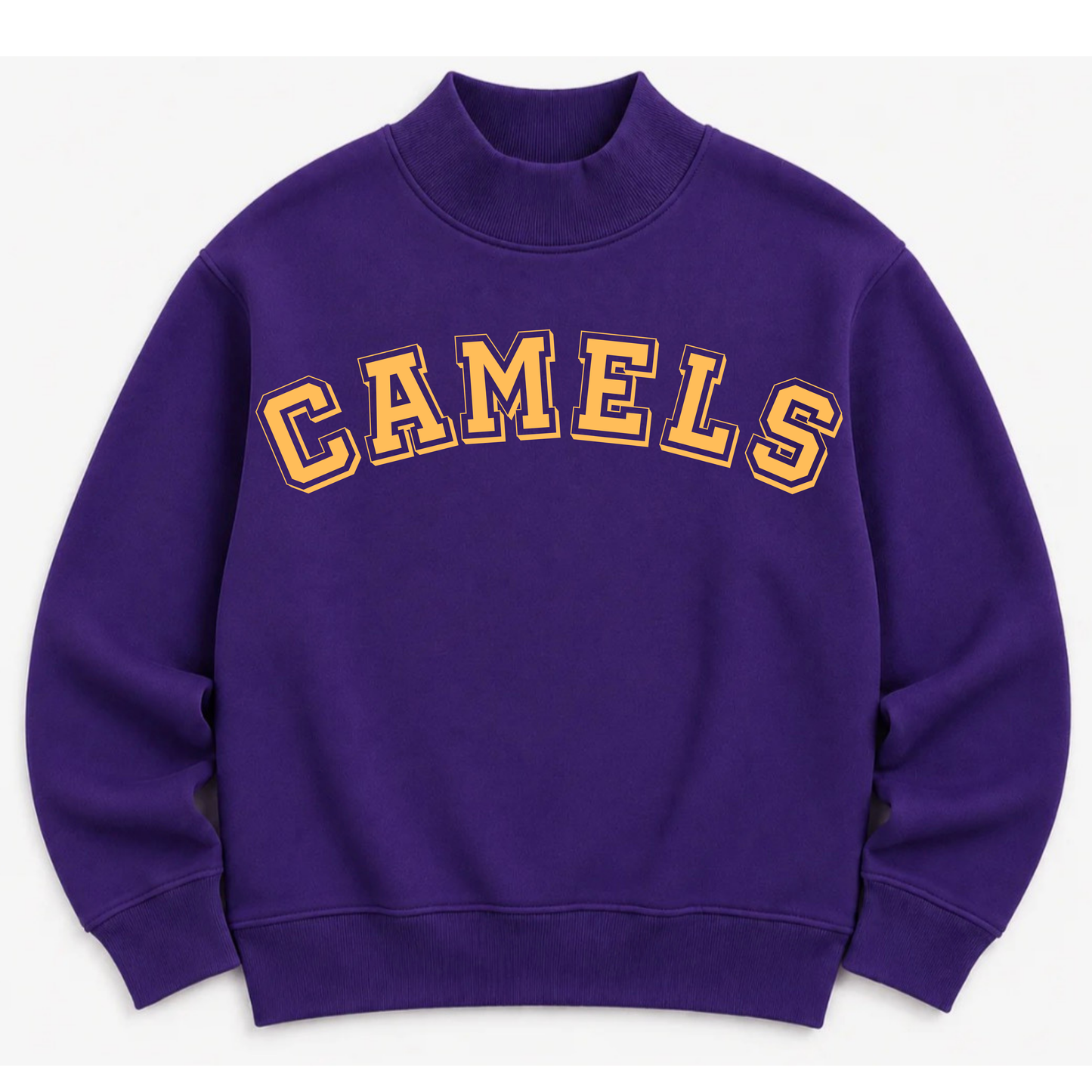 Camels Solid Purple Mock Neck- Preorder