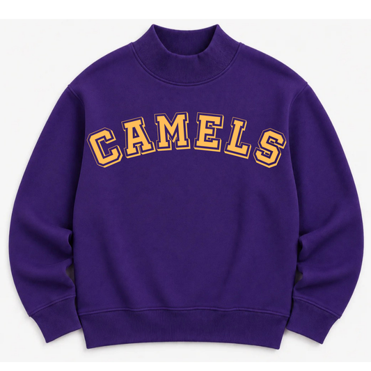 Camels Solid Purple Mock Neck- Preorder
