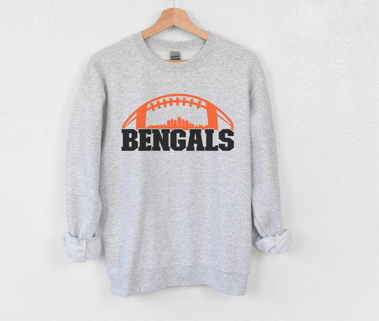 Cincy Skyline Football- Ash Gray