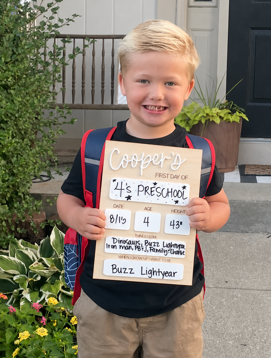 First/Last Day of School Sign-Personalized