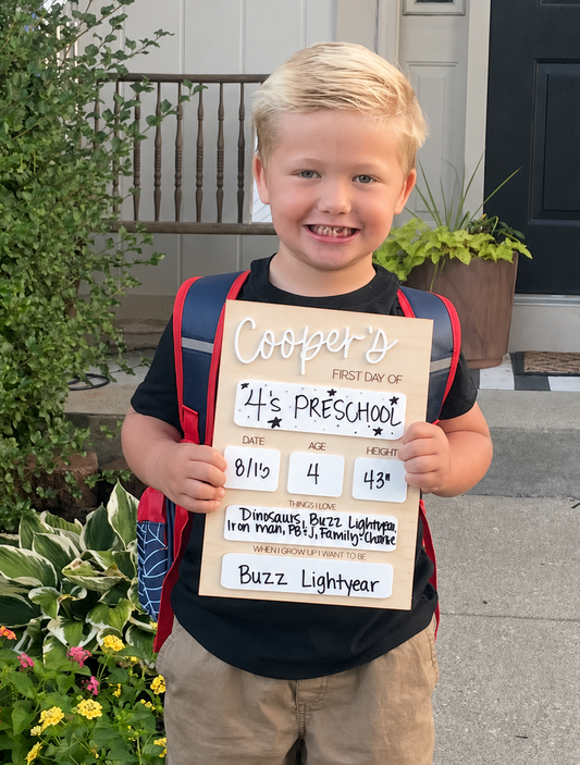 First/Last Day of School Sign-Personalized