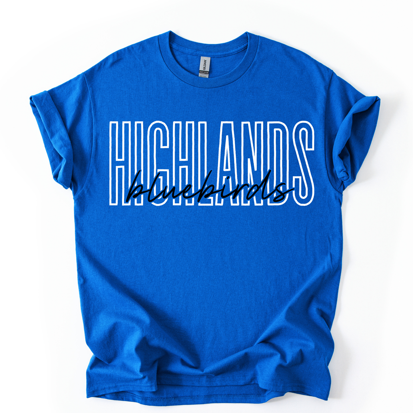 Highlands Bluebirds Outline- ROYAL