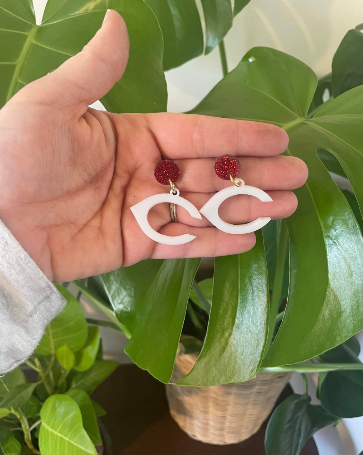 Reds Logo Dangle Earrings