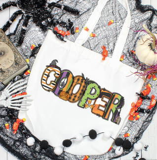 Halloween Letter Name Trick-or-Treat Bag