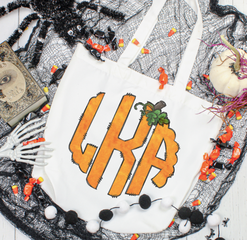 Pumpkin Monogram Trick-or-Treat Bag
