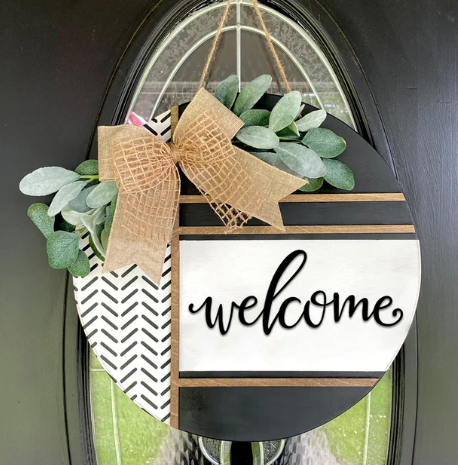 Welcome Boho Door Hanger