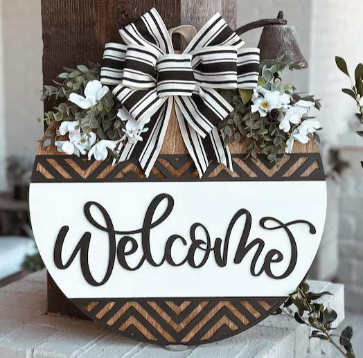 Welcome Geometric Door Hanger- Candle Lab