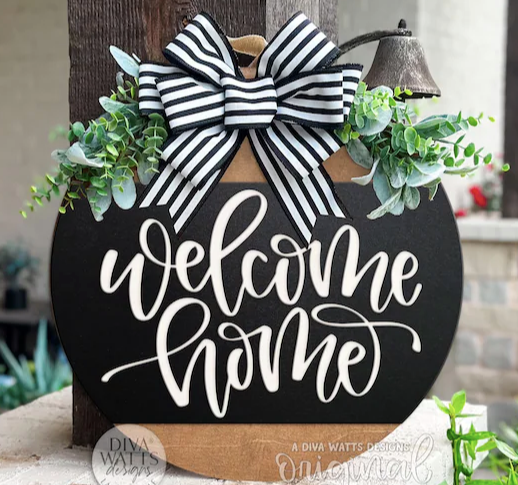 Welcome Home Door Hanger- Candle Lab