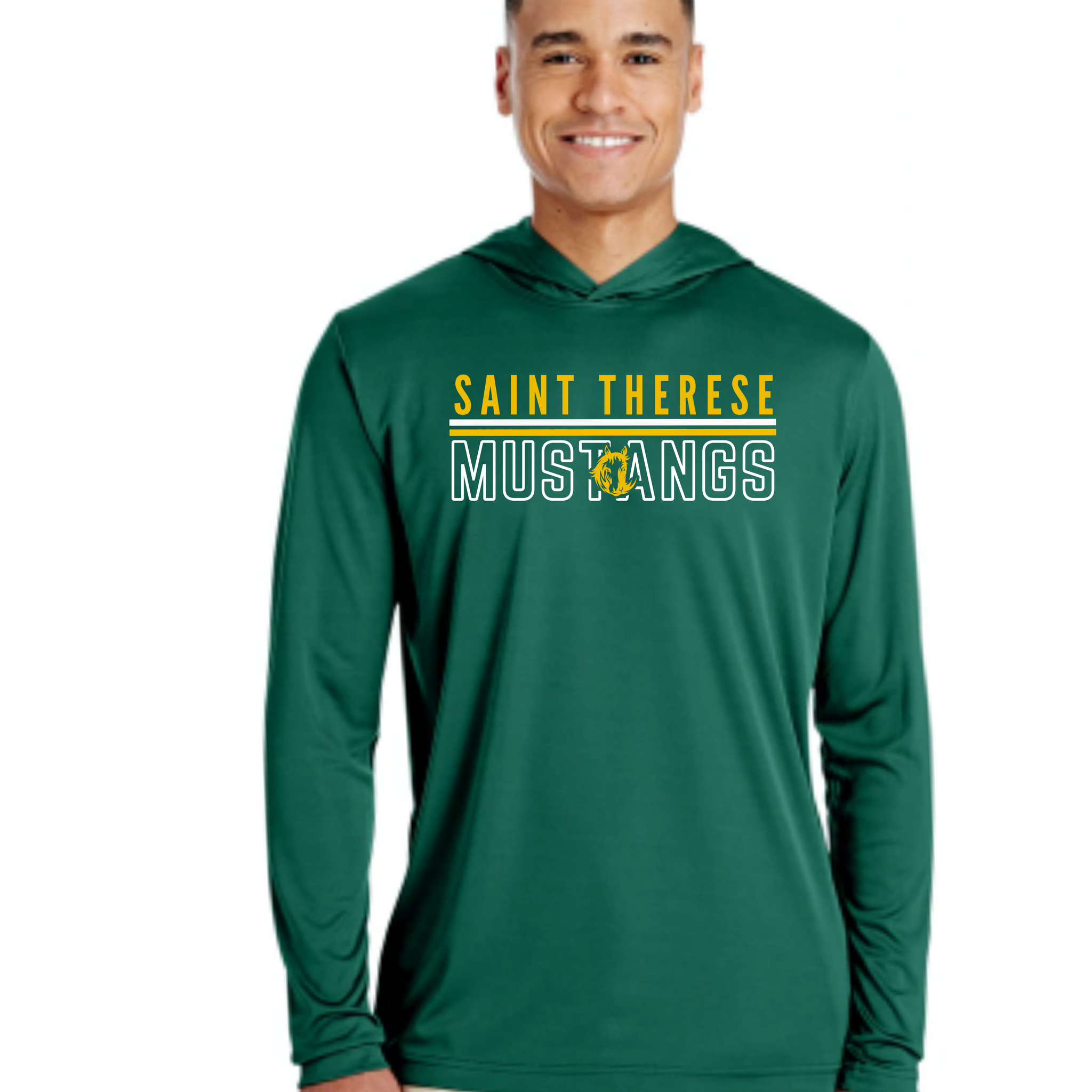 Saint Therese Mustangs Hooded Performance Sweatshirt