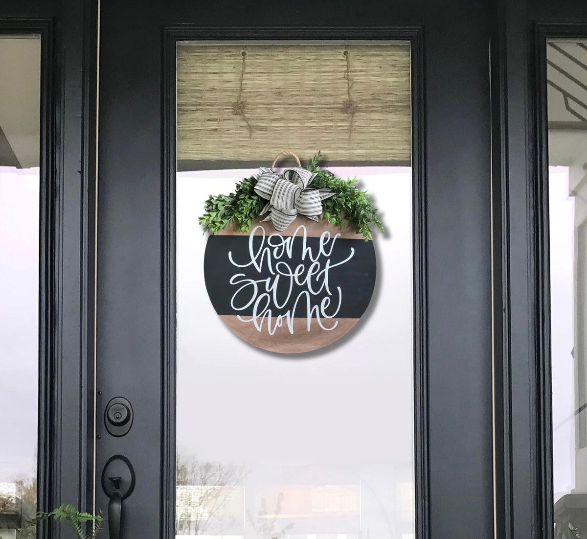 Home Sweet Home Black Door Hanger